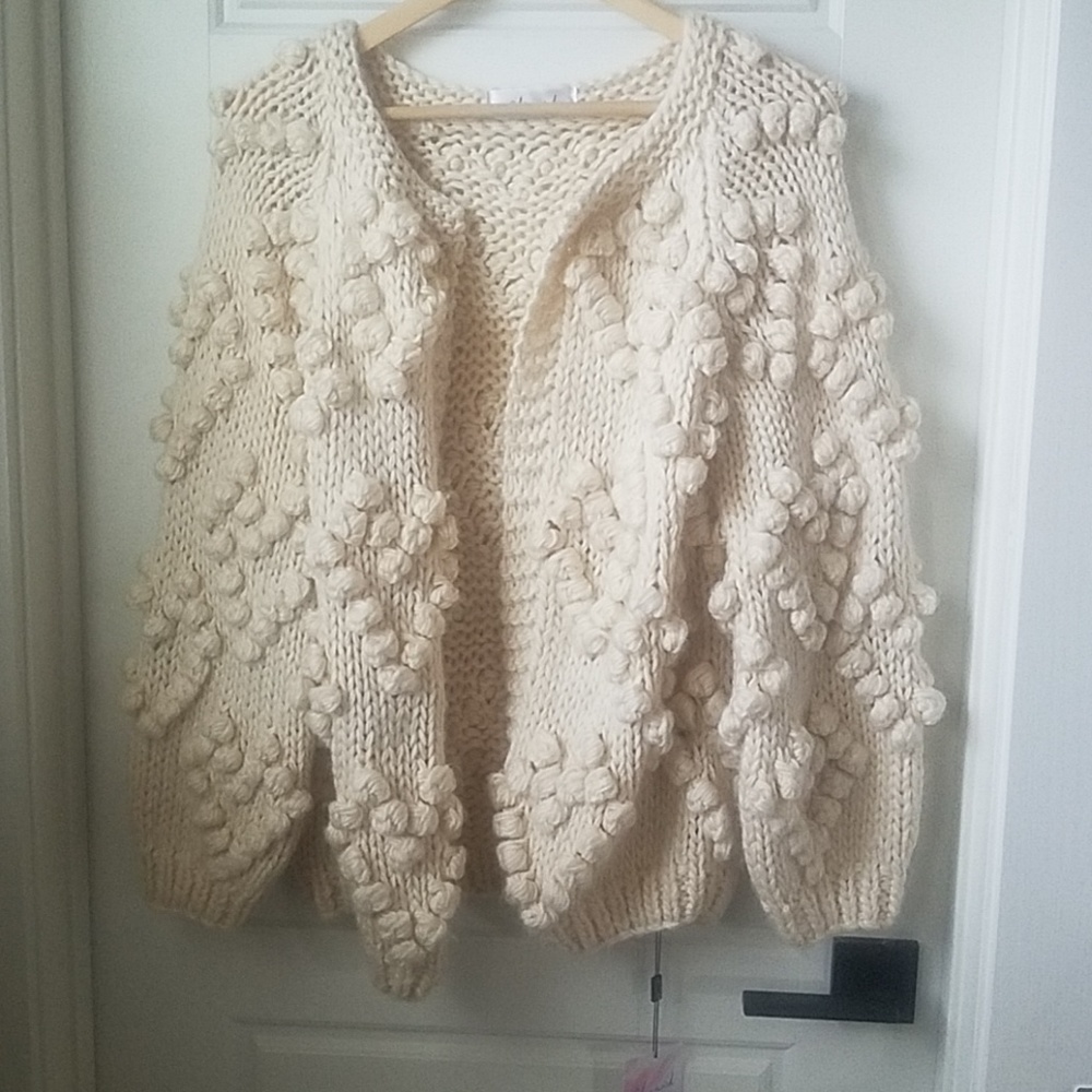 Chic wish Knit Your Love Ivory Cardigan
